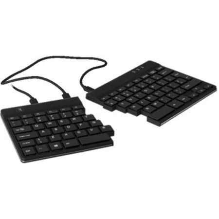 NEXTGEN Cable Connectivity Qwerty Keys Layout Spilt Ergonomic Wired Keyboard - Black NE3561465